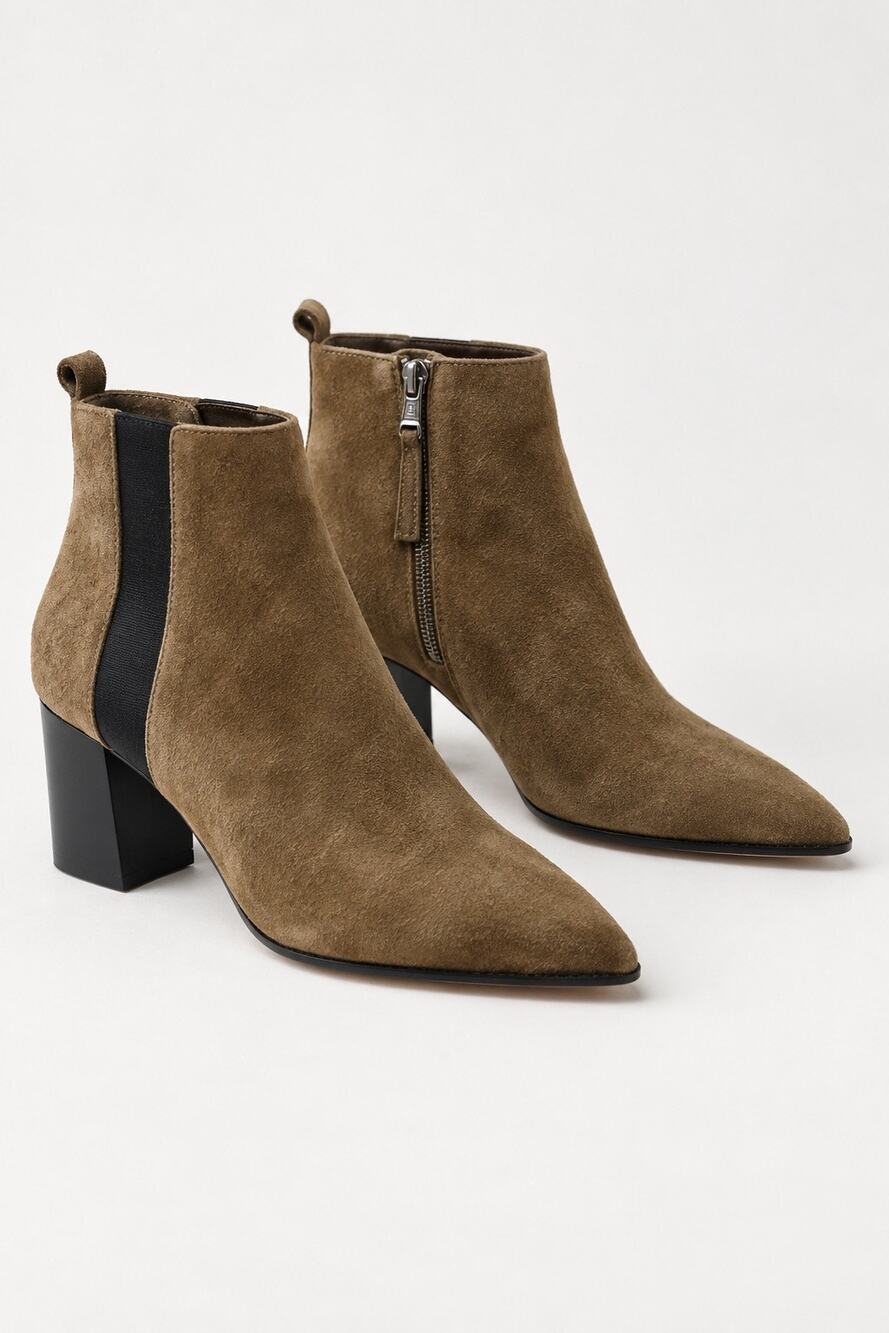 Linea Paolo Sevilla II Bootie Brown Suede Ankle Boots – Size 10